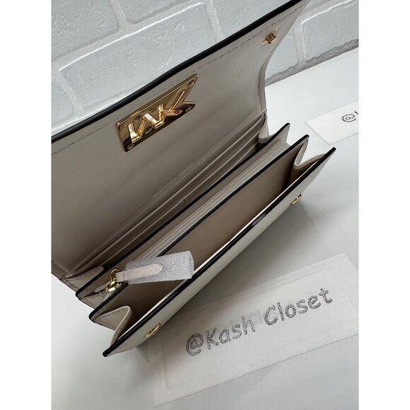 Michael Kors wallet mimi large flap bifold credit card phone wallet optic white - Picture 4 of 9